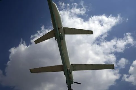Mock drones and missiles displayed in Sana'a amid regional tensions, Sanaa, Yeme Stock Photos