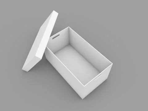 Mock up empty box on a gray background. Stock Illustration