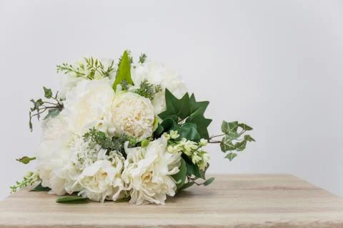 Mock up of flower on table Stock Photos