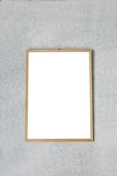 Mock up frame on gray wall Stock Photos