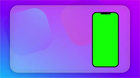 Mock up green screen smartphone with gradient background animation Video stock 277346130