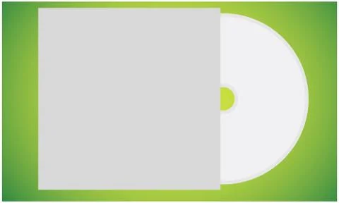 Mock up illustration of compact disc and cover on abstract background Stock Illustration