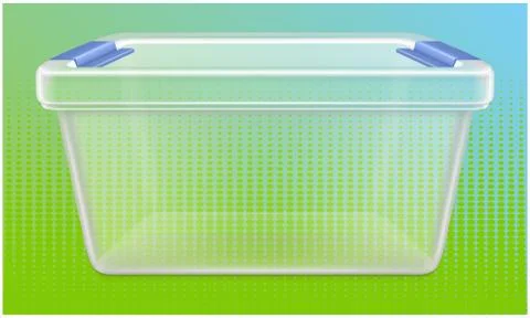 Mock up illustration on rectangle container box on abstract background Illustrazione stock