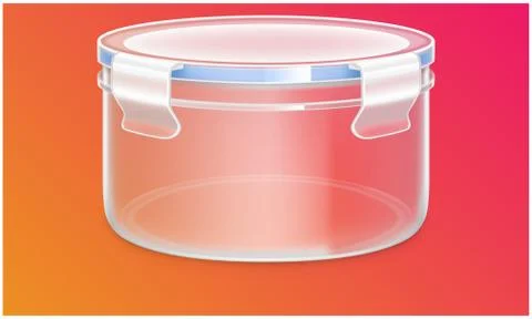 Mock up illustration on round container box on abstract background Stock Illustration