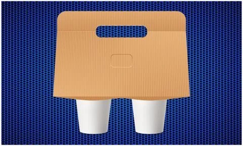 Mock up illustration of shake with package stand on abstract background Stock Illustration