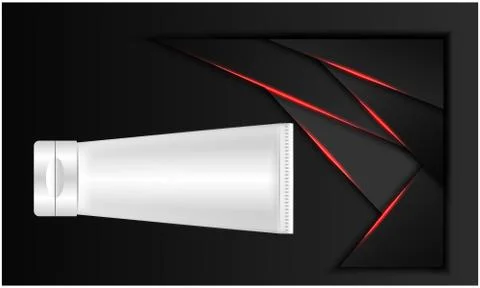 Mock up illustration of toothpaste on abstract background Ilustración de archivo