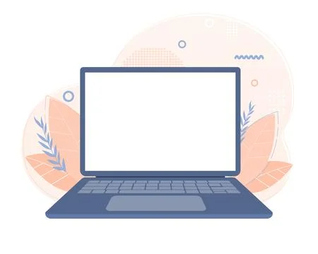 Mock up Laptop screen. Screen device mockup monitor. Creative concept idea. Иллюстрация