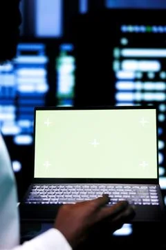 Mock up laptop used for server scan Foto stock