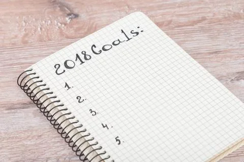 Mock up, on a light background, background for insertion, goals 2018 Stock Photos