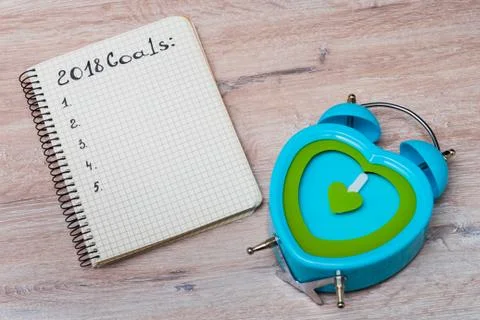 Mock up, on a light background, background for insertion, goals 2018 Stock Photos