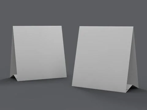 Mock up menu frame on table. 3D Stock Illustration
