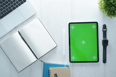 Mock up office desk table11 Stock Photos