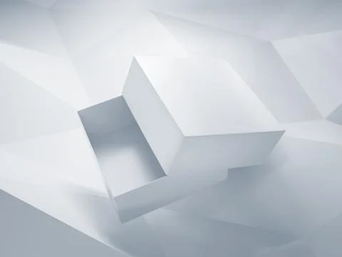 Mock-up of open box Stock Illustration
