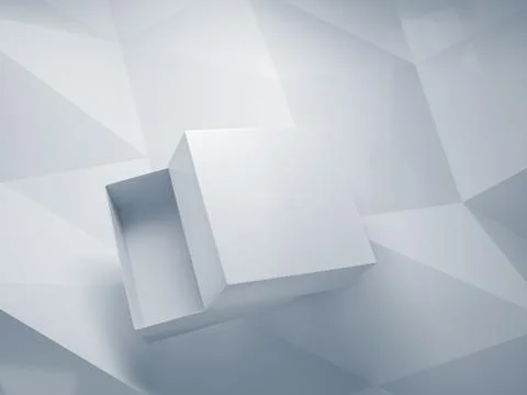 Mock-up of open box Stock Illustration