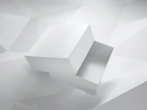 Mock-up of open box Stock Illustration