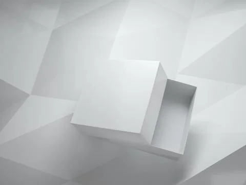 Mock-up of open box Stock Illustration