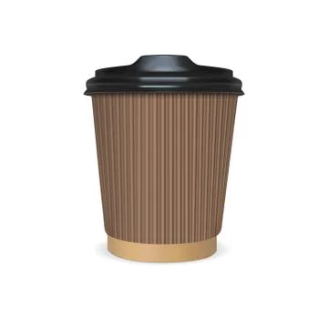 Mock up paper cup of coffee, tea, milk Stock Illustration