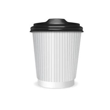 Mock up paper cup of coffee, tea, milk Stock Illustration