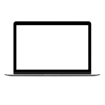 Mock up personal laptop computer on white background vector design Stock Illustration