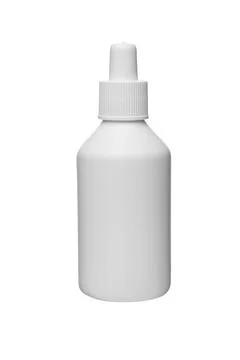 Mock up plastic bottle for hydrogen peroxide isolated on white background with Stock Photos