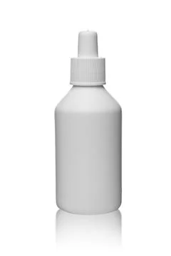 Mock up plastic bottle for hydrogen peroxide isolated on white background with Stock Photos