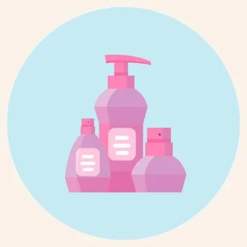 Mock up Plastic Rose Packaging Product For Cosmetic Beauty, Perfume or Water Stock-Illustration
