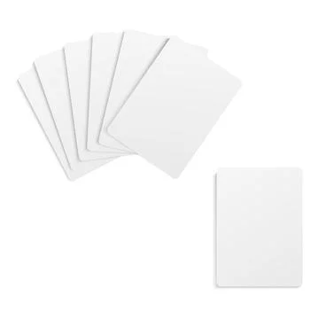 Mock up of playing cards. Template isolated on white. Vector Stock Illustration