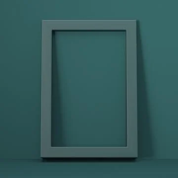 Mock up podium for product presentation with rectangle frame 3D Illustrazione stock