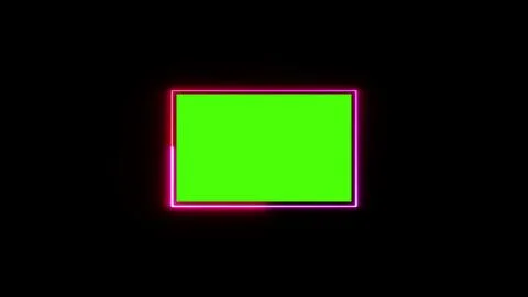 Mock up podium for product presentation rectangle neon light Stock Illustration