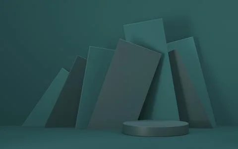 Mock up podium for product presentation rectangles composition 3D イラスト素材