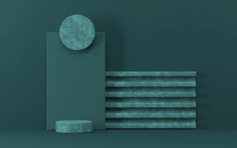 Mock up podium for product presentation two rectangles 3D イラスト素材