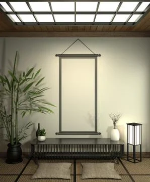 Mock up poster frame, Designed specifically in Japanese style, and decoration Stock Illustration