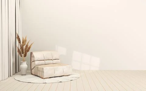 Mock up poster frames with light shadows and armchair Stock Illustration