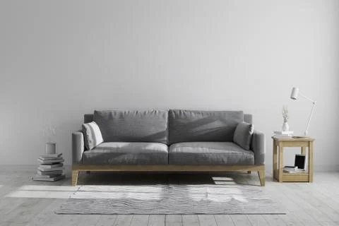 Mock up poster frames in scandinavian hipster style modern grey tones interio 스톡 일러스트