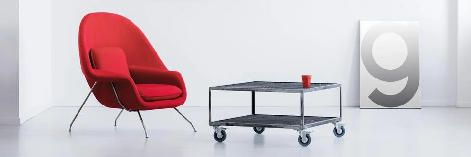 Mock-up poster in simple interior Stock Photos