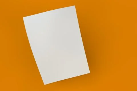 Mock up poster on white background Stock Illustration