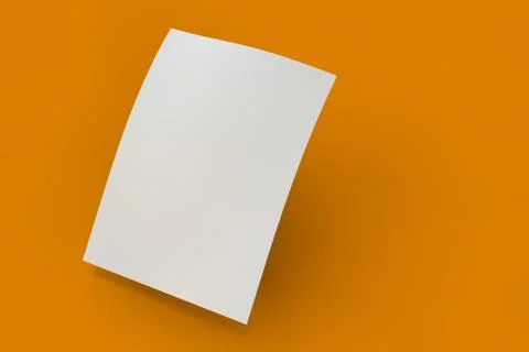 Mock up poster on white background Stock Illustration