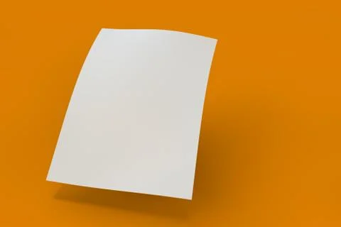 Mock up poster on white background Stock Illustration