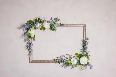 Mock-up for presentation of images, text or other your work. wall background Stock Photos
