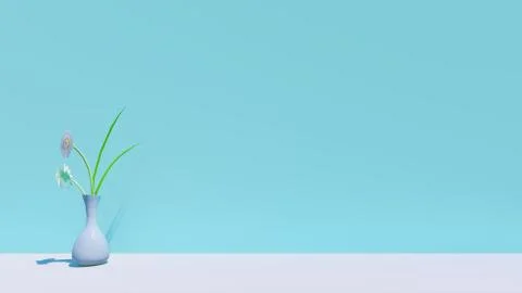 Mock up room 3D rendering Stock Illustration