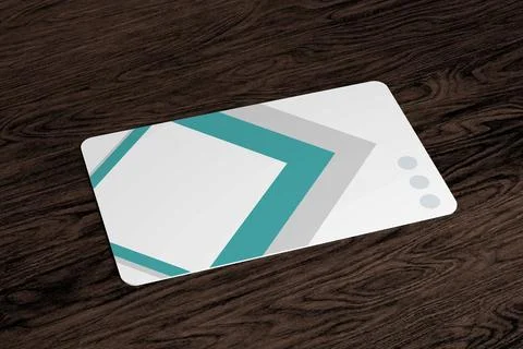 Mock up of a rounded corner card - 3d rendering Stock Illustration