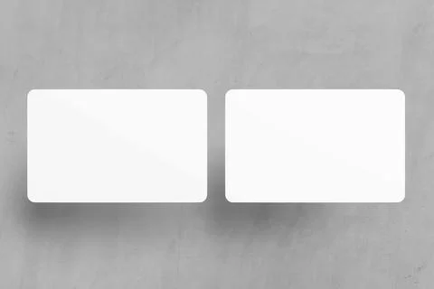 Mock up of a rounded corner card - 3d rendering Stock Illustration