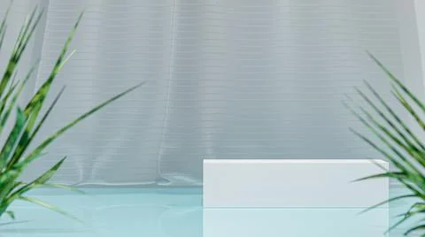 Mock up scene with Geometric podium shape for display product, promotion and  Stock Illustration