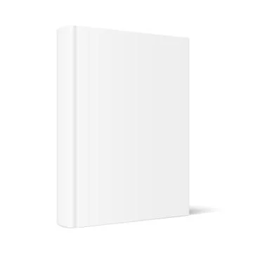 Mock up of standing book with white blank cover Stock Illustration