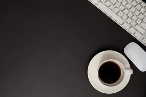 Mock up table with black background. office table Foto stock