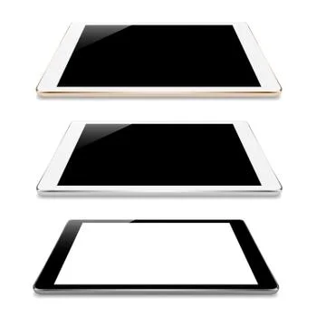 Mock up tablet perspective angle isolated on white vector design Stock Illustration