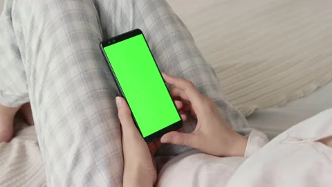 Mock-up for Tracking or Watching Content Closeup. Casual Life and Leisure of Bea Stock Footage 199477043