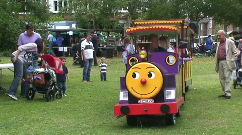 Mock Train Ride at Fair Stock Footage 995795