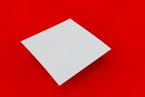 Mock-up white cover a square Illustrazione stock