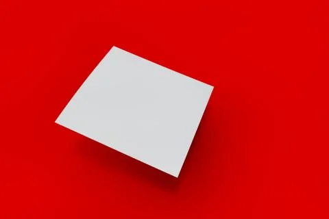 Mock-up white cover a square 库存插图